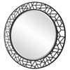 Mosaic Metal Round Mirror, by Uttermost, 40" width x 40" height x 1.12" depth thumbnail 5
