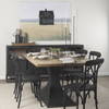 Porter  Medium Black Iron Candle Holder, Candles & Candle Holder by Mercana, 5" length x 5" width x 18" height thumbnail 2