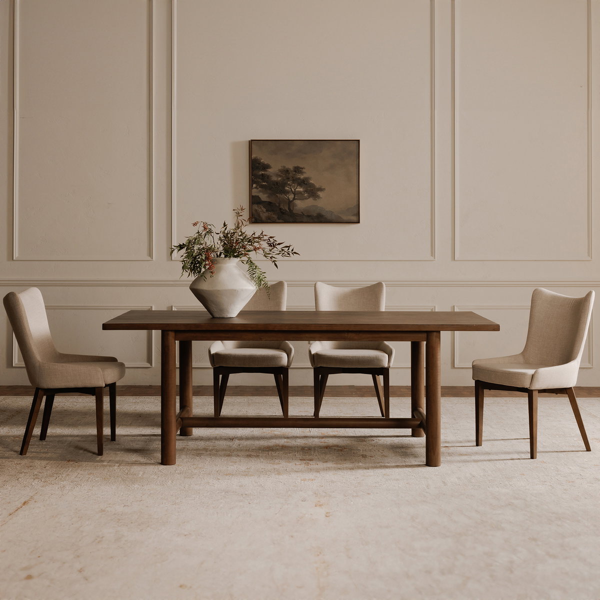 Potter Dining Chair Heather Beige, by Moe's Home, 21.7" width x 36" height x 26" depth View 9