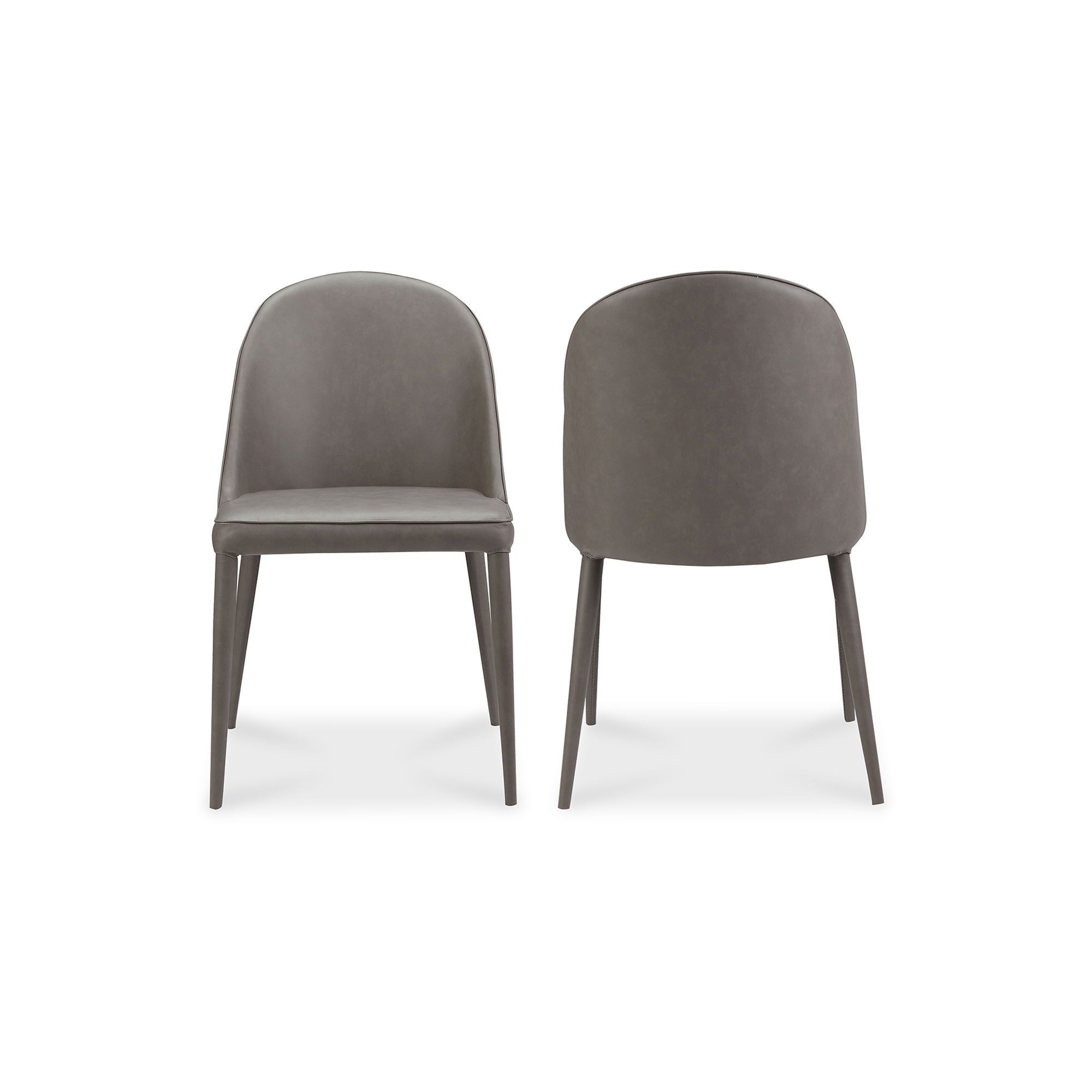 Burton Dining Chair Grey Vegan Leather - Set Of Two large image 