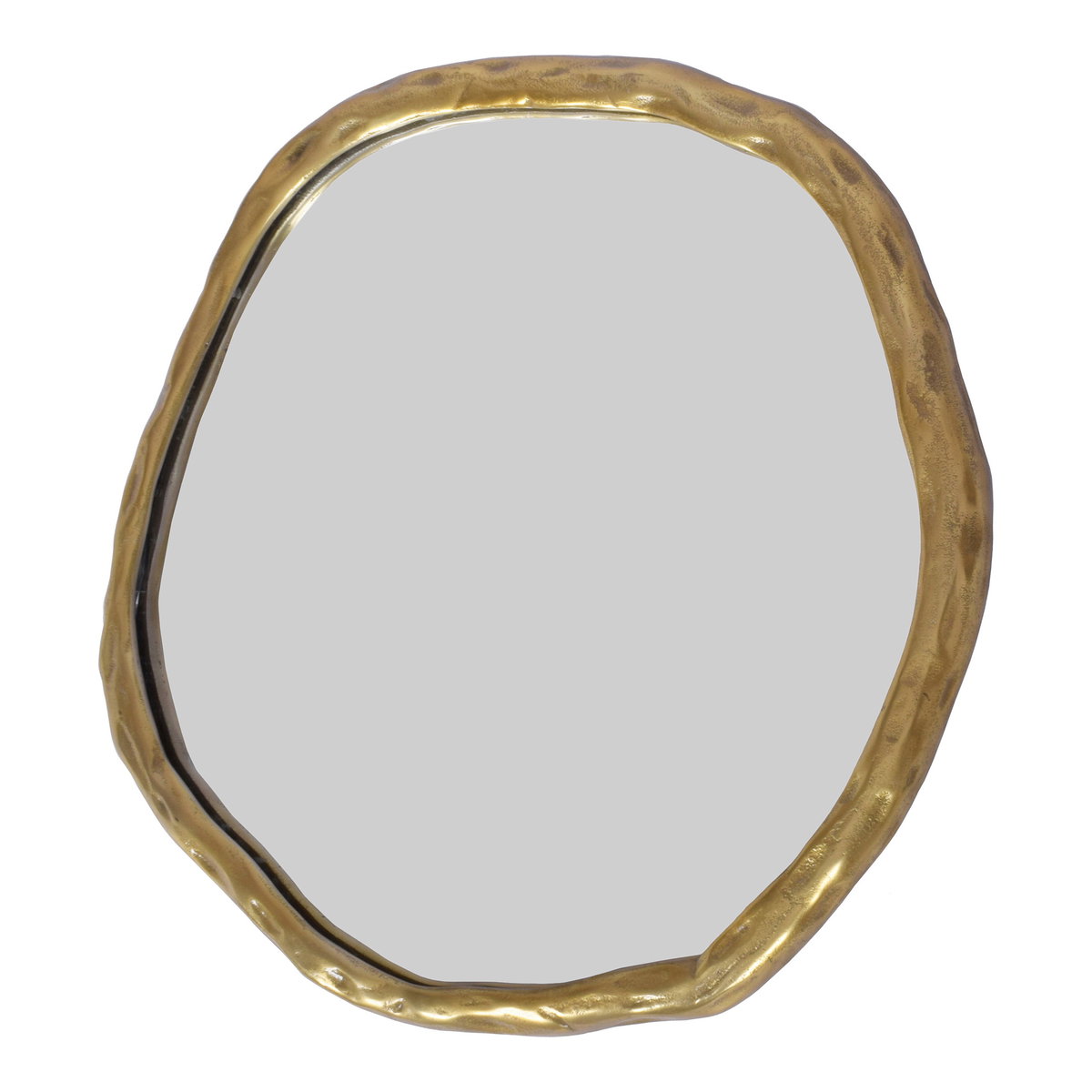 Foundry Small Mirror Gold, by Moe's Home, 24" width x 24" height x 1.5" depth View 2