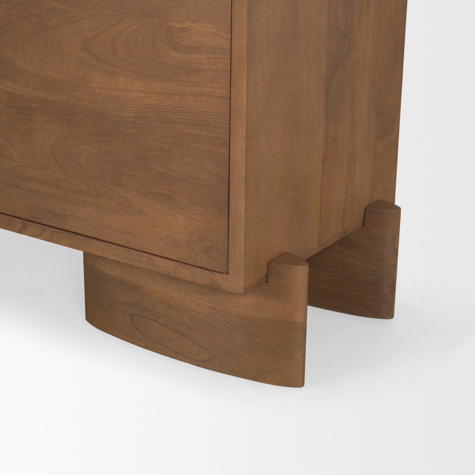 Jonan Medium Brown Wood with Dark Aged Brass 2 Door 3 Drawer Sideboard, Sideboards & Buffet by Mercana, 76" length x 18" width x 31" height View 15