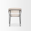 Carolyn Dining Chair with Oatmeal Fabric & Matte Black Metal, by Mercana, 20.5" length x 23.75" width x 31" height thumbnail 8