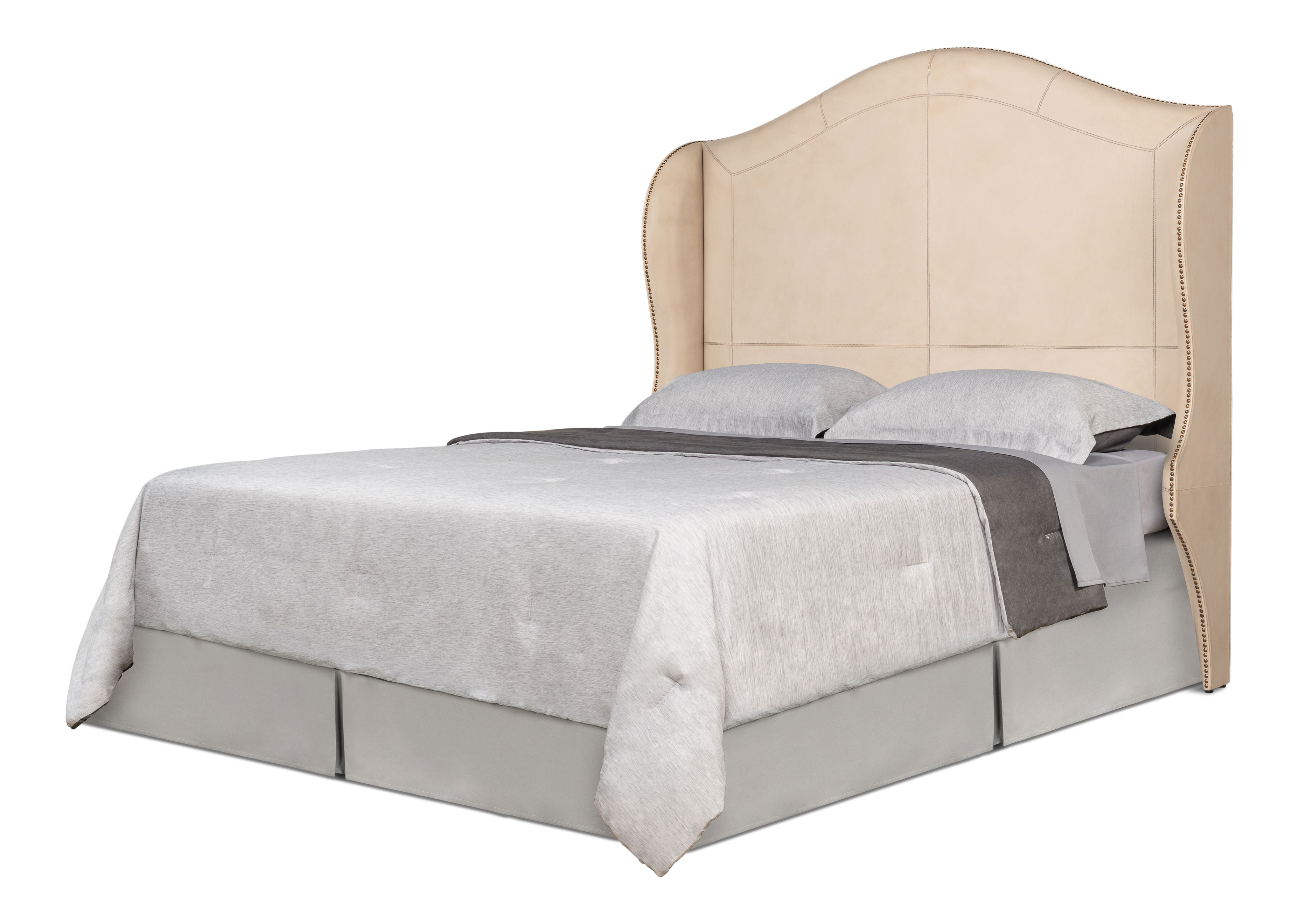 Dowry Equestrian Headboard  Queen  Taupe large image 