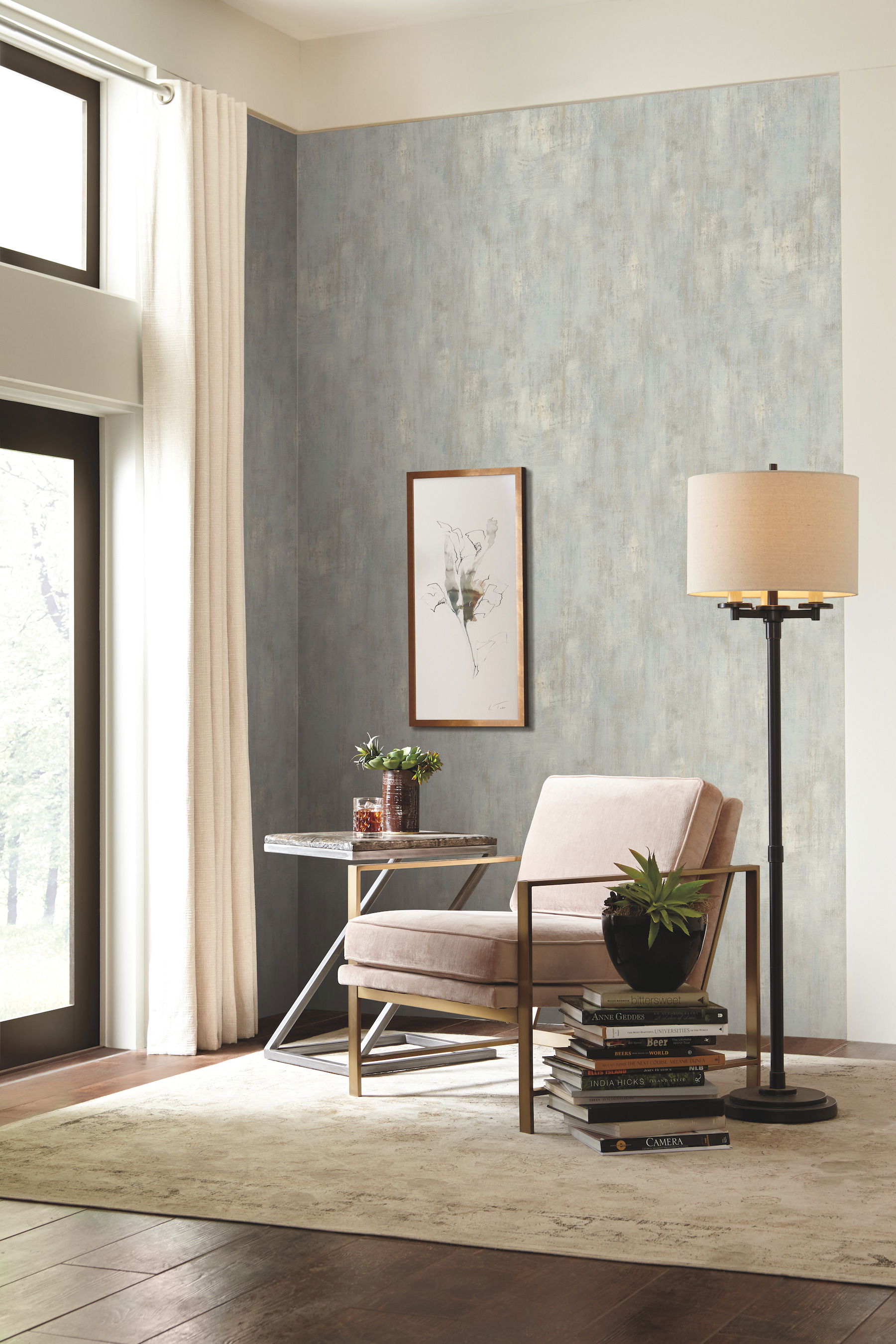 Conrete Patina Blue Wallpaper large image 