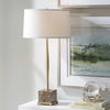 Booker Thin Brass Table Lamp, by Uttermost, 17" width x 34.25" height x 17" depth thumbnail 2