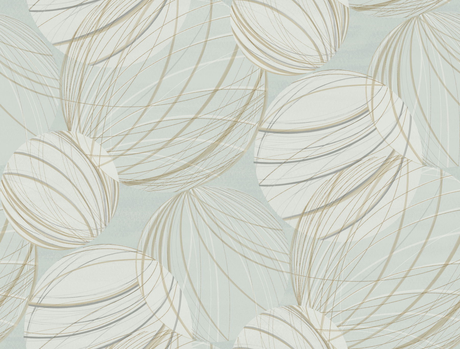 Floating Lanterns Smokey Blue Wallpaper large image 