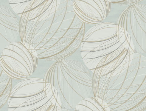 Floating Lanterns Smokey Blue Wallpaper