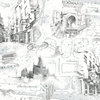 Harry Potter Map White Peel & Stick Wallpaper, by York Wall, 18' length x 1'8.5" width x 0.02" depth thumbnail