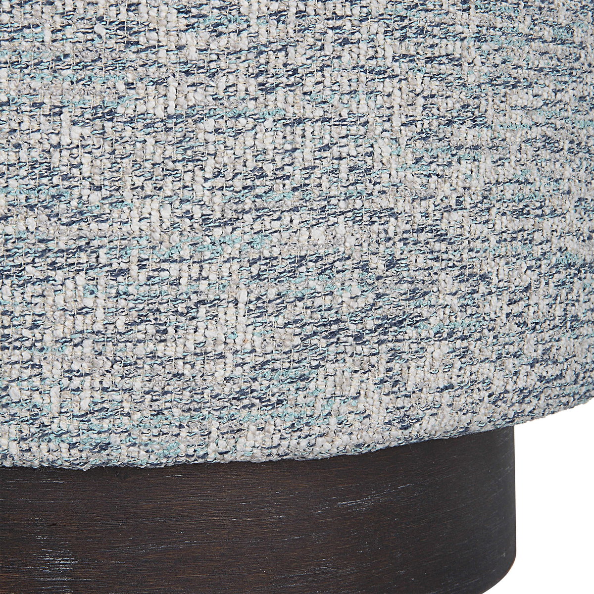 Avila Tweed Round Ottoman, by Uttermost, 16" width x 18" height x 16" depth View 5