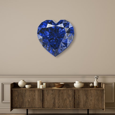 Deep Blue Heart I (No Embellishment)