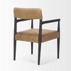Toni Dark Brown Wood with Chestnut Leather Dining Chair thumbnail 6