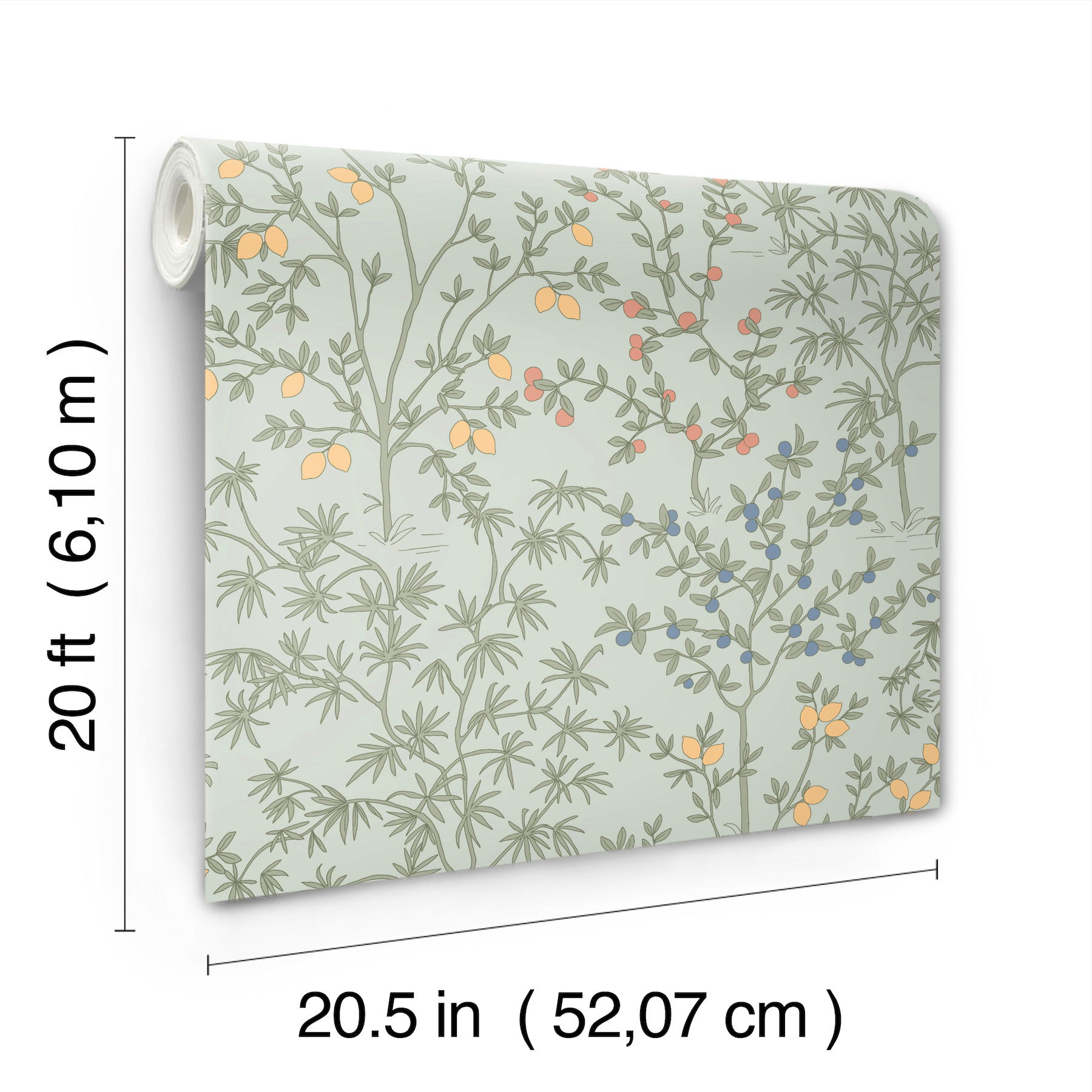 Lemon Grove Vintage Duck Egg Peel & Stick Wallpaper large image 