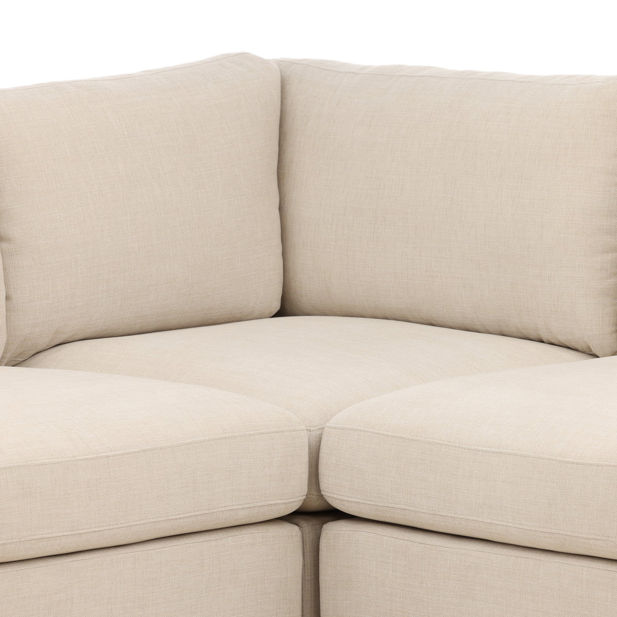 Araceli L-Shape Sectional Oatmeal C0, Sectional Sofa by Dovetail, 119.5" width x 35.25" height x 119.5" depth View 4