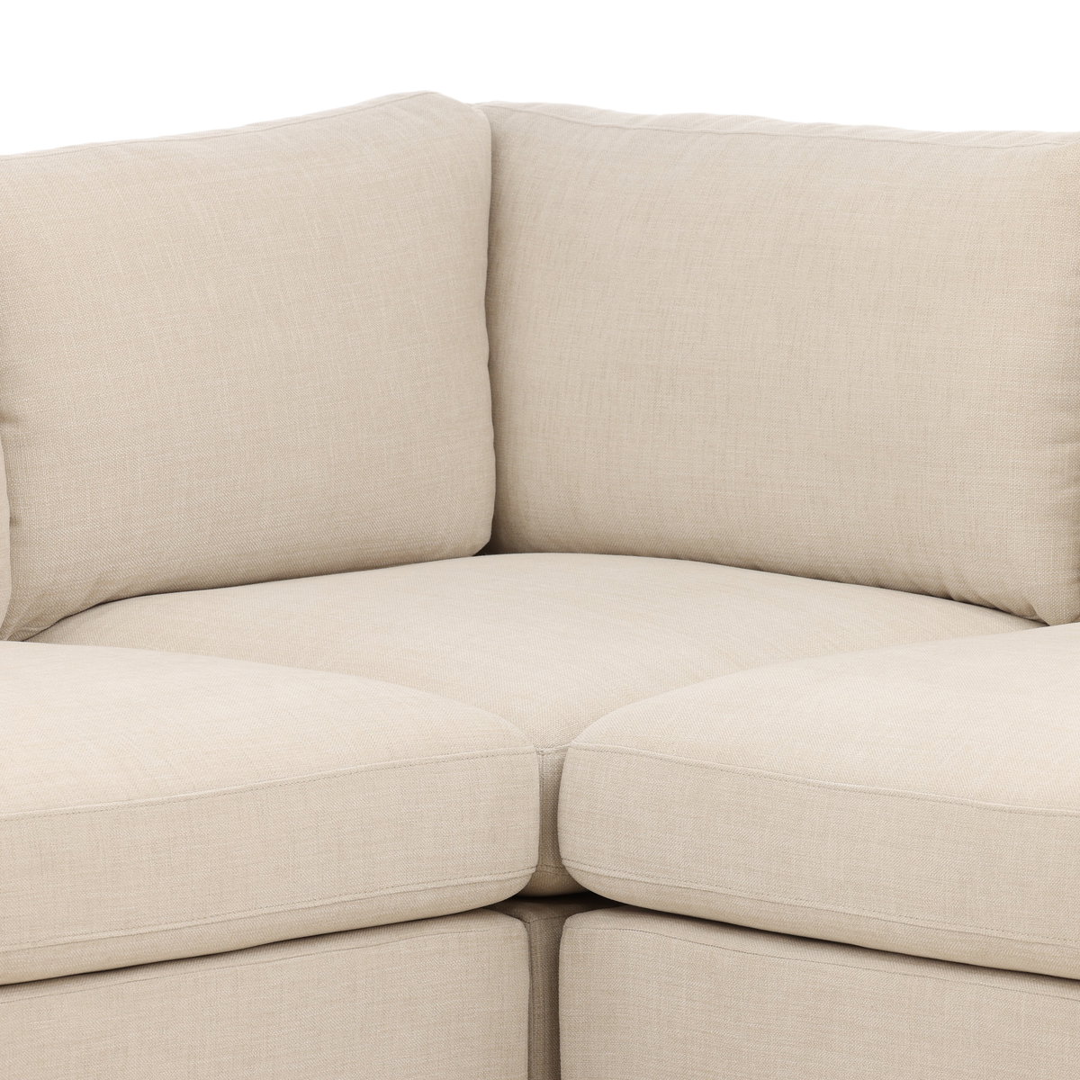 Araceli L-Shape Sectional Oatmeal C0, Sectional Sofa by Dovetail, 120" width x 35" height x 120" depth View 4