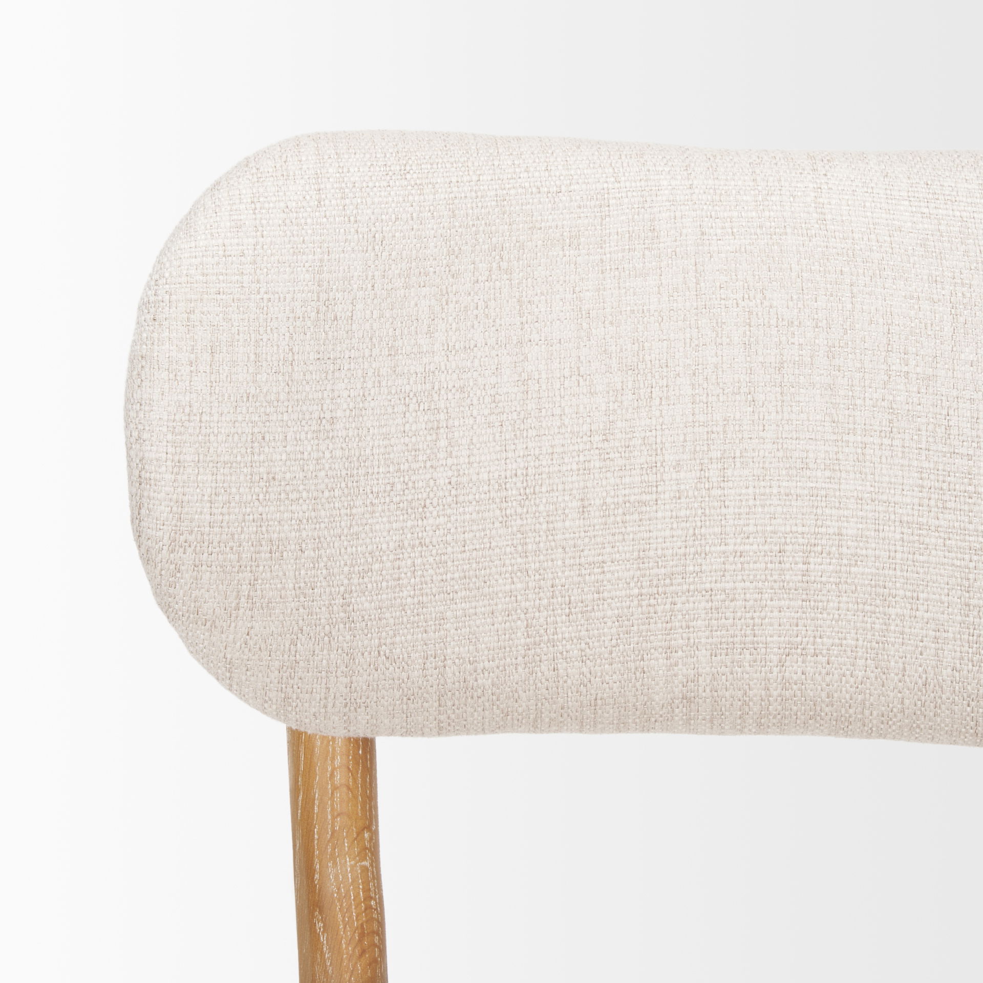 Owen Dining Chair with Medium Brown Wood and Beige Fabric large image 