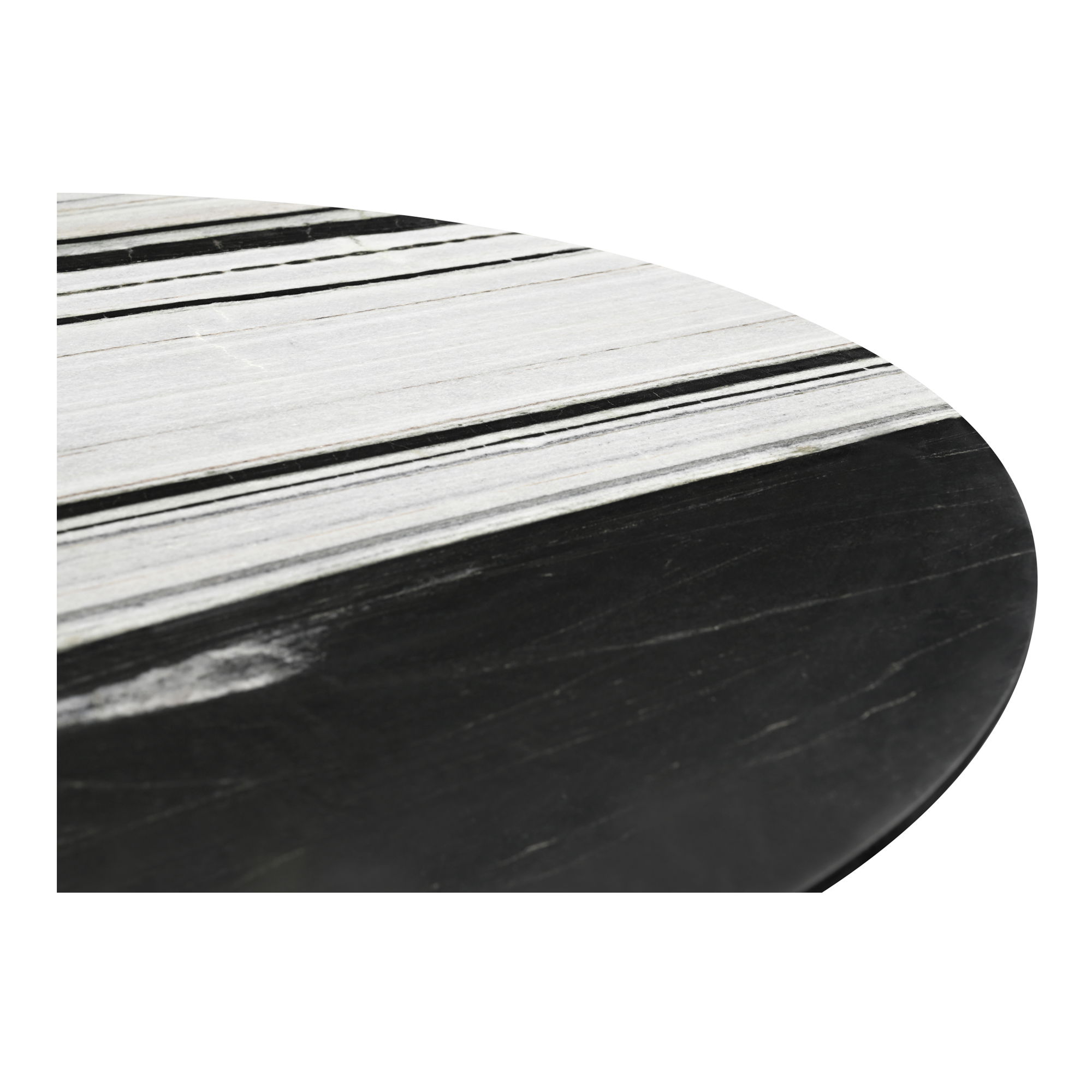 Celia Oval Dining Table Panda Marble large image 