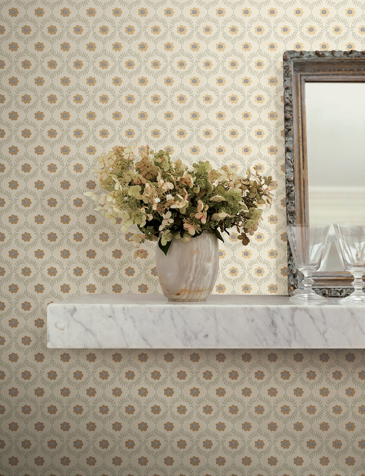 Emma Linen Wallpaper, by York Wall, 27' length x 2'3" width x 0.02" depth View 2