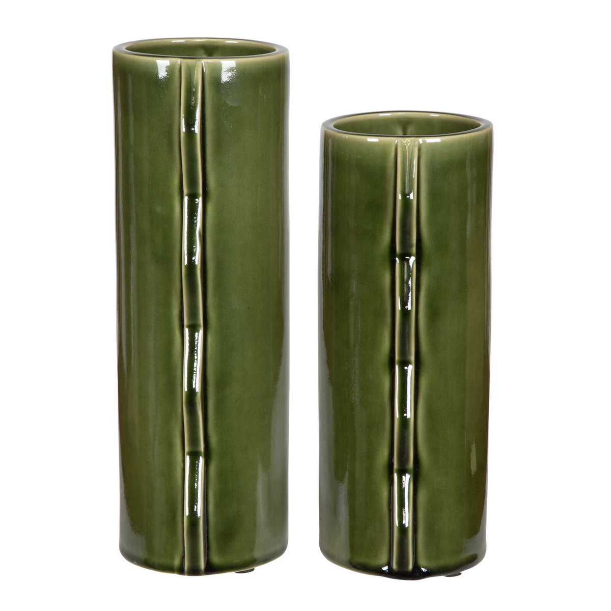 Meander Green Vases Set/2, by Uttermost, 5.75" width x 14" height x 4.5" depth View 4