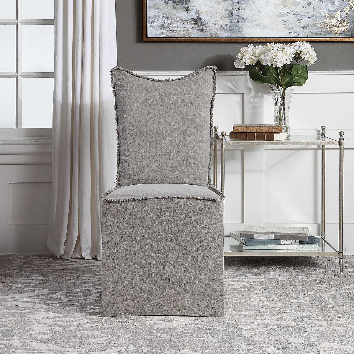 Narissa Armless Chairs Set Of 2, Accent Chair by Uttermost, 19" width x 39.5" height x 25.5" depth View 2