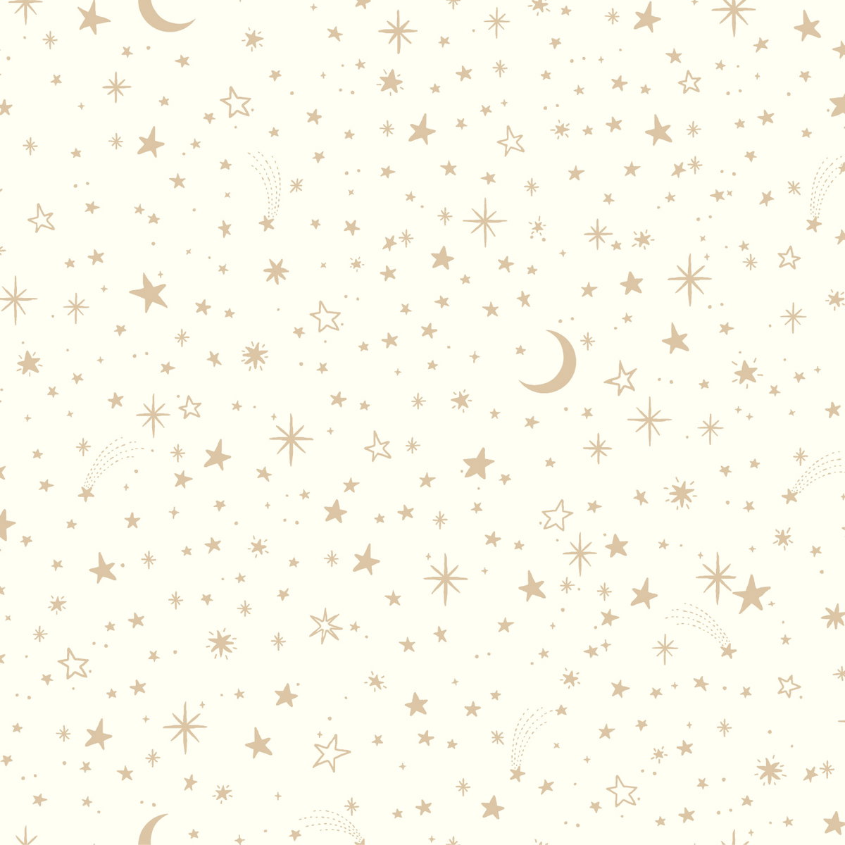 Twinkle Little Star Gold Gold Peel & Stick Wallpaper, by York Wall, 16'6" length x 1'8.5" width x 0.02" depth