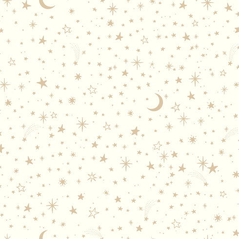 Twinkle Little Star Gold Gold Peel & Stick Wallpaper