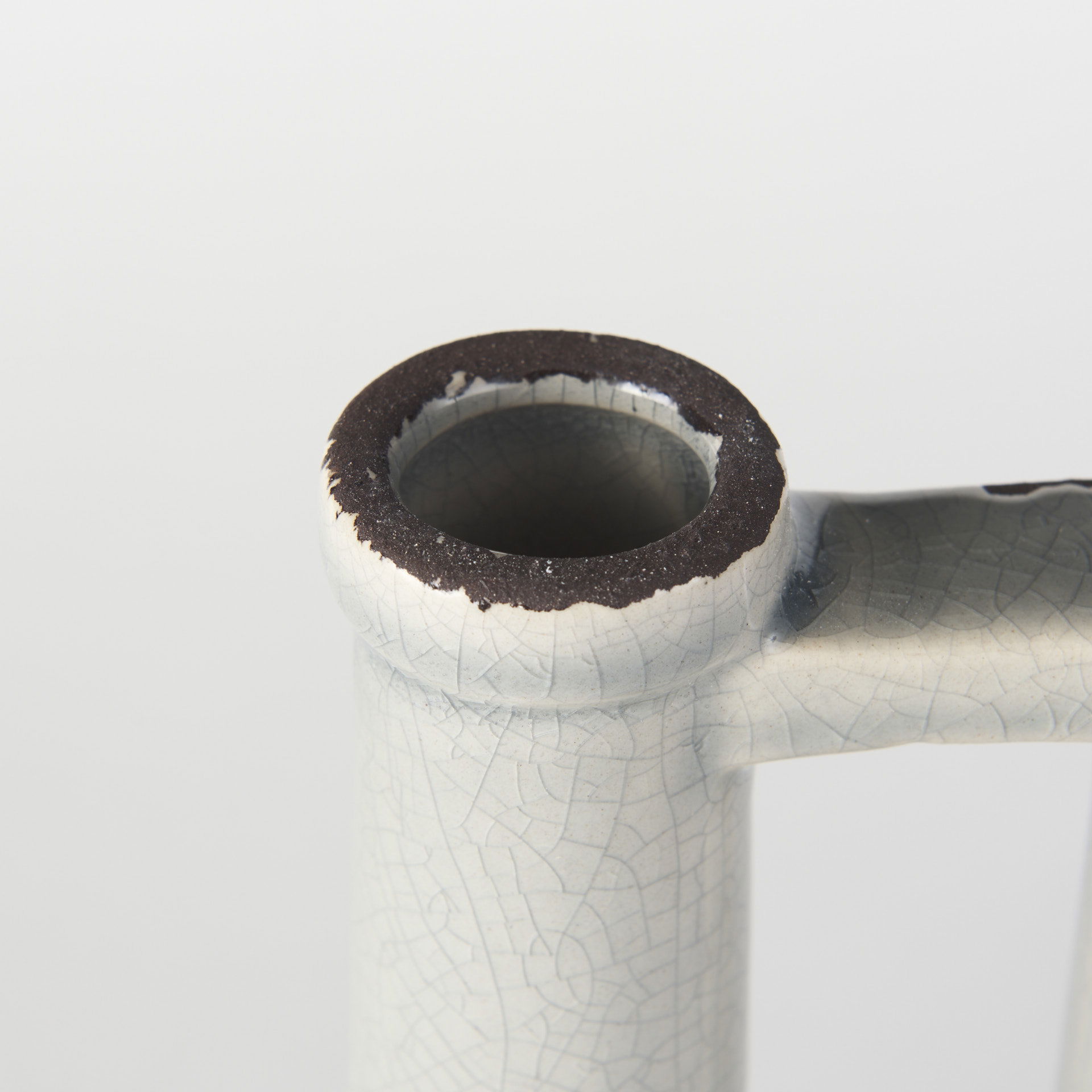 Burton 16.7H Large Two Tone Gray Ceramic Jug Vase, Decorative Jar by Mercana, 6.3" length x 6.3" width x 15.75" height View 9