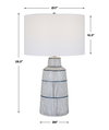 Breton Nautical Stripe Table Lamp, by Uttermost, 1'5" width x 2'4.5" height x 1'5" depth thumbnail 3
