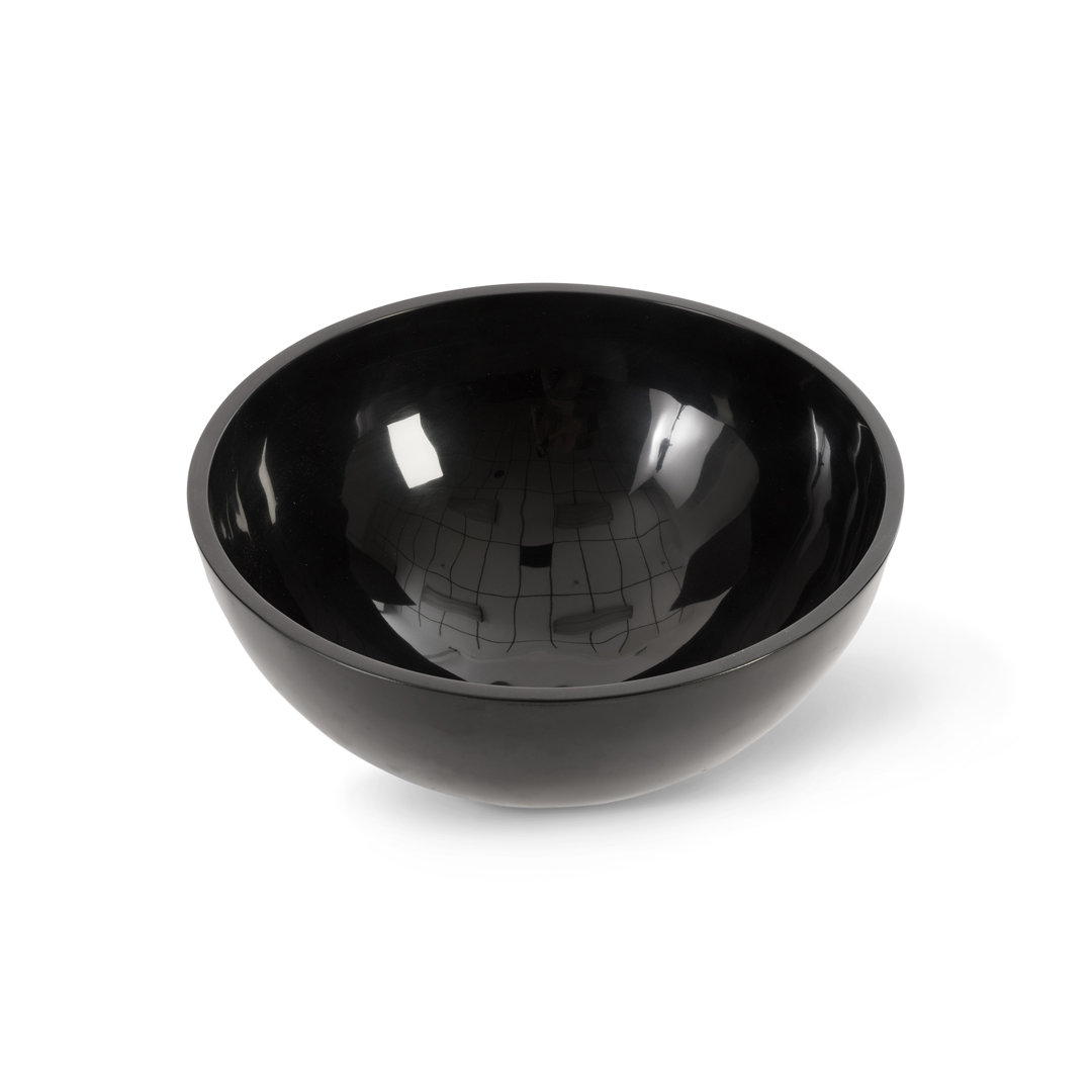 Sulu Resin Contemporary Decorative Bowl in Black, by Phillips, 19" width x 9" height x 19" depth View 5
