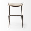 Katniss 26' Total Height Cream Fabric Seat Gold Metal Frame Counter Stool thumbnail 5