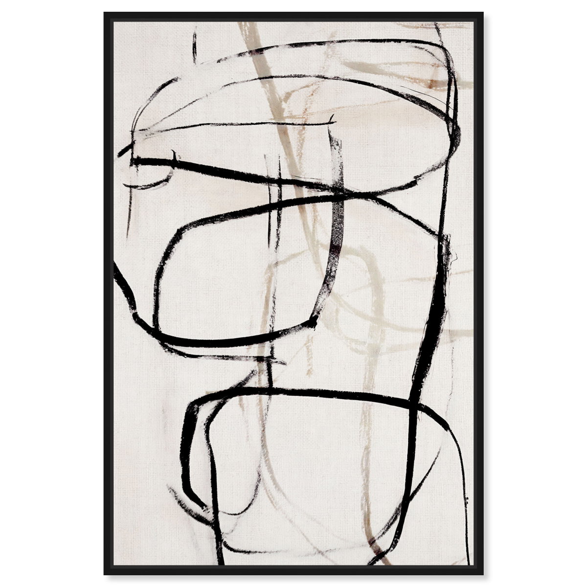 Scripted - With Hand Applied Paint (Black Paint), by Oliver Gal,  20x30 View 1