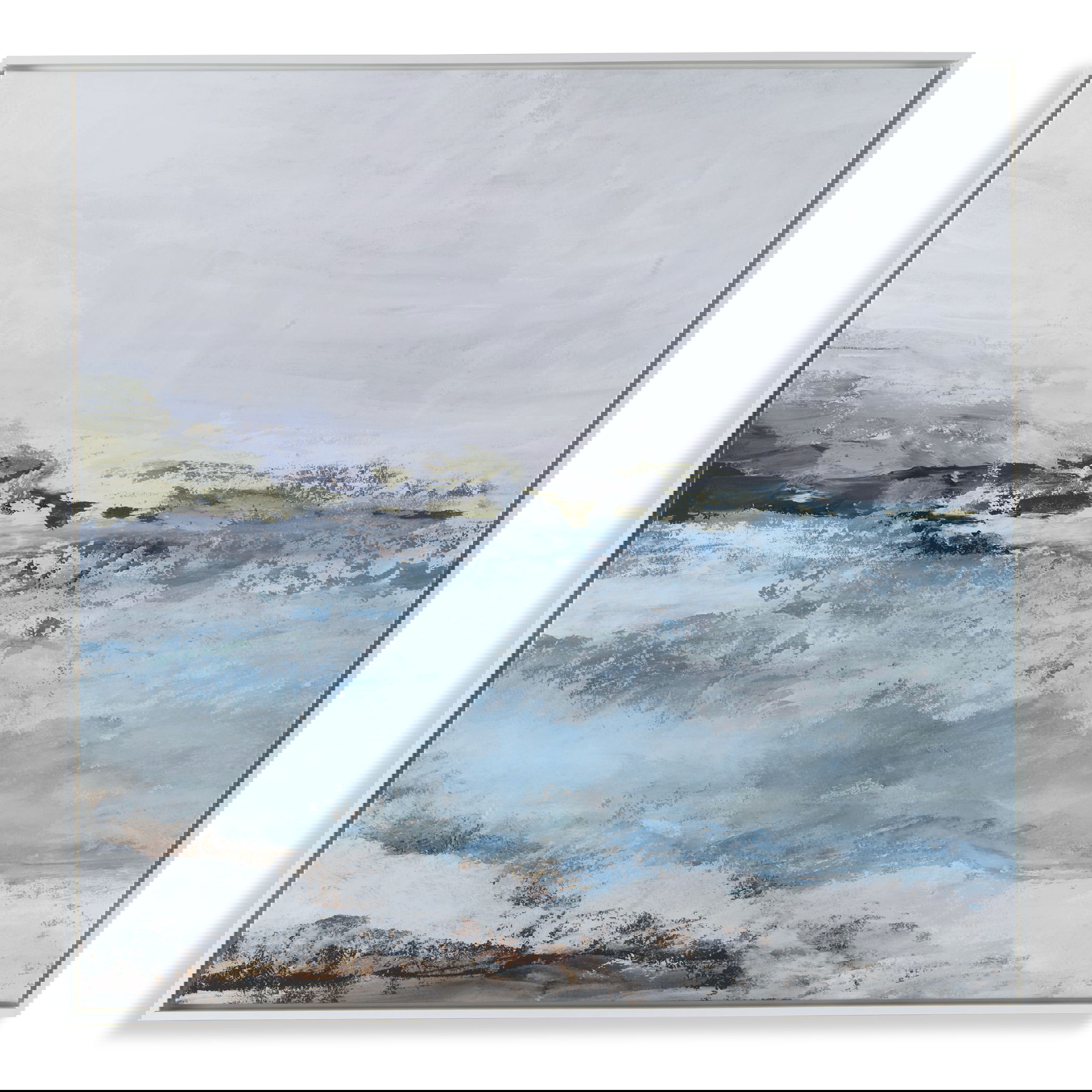 Blue Essence Coastal Framed Canvas large image 