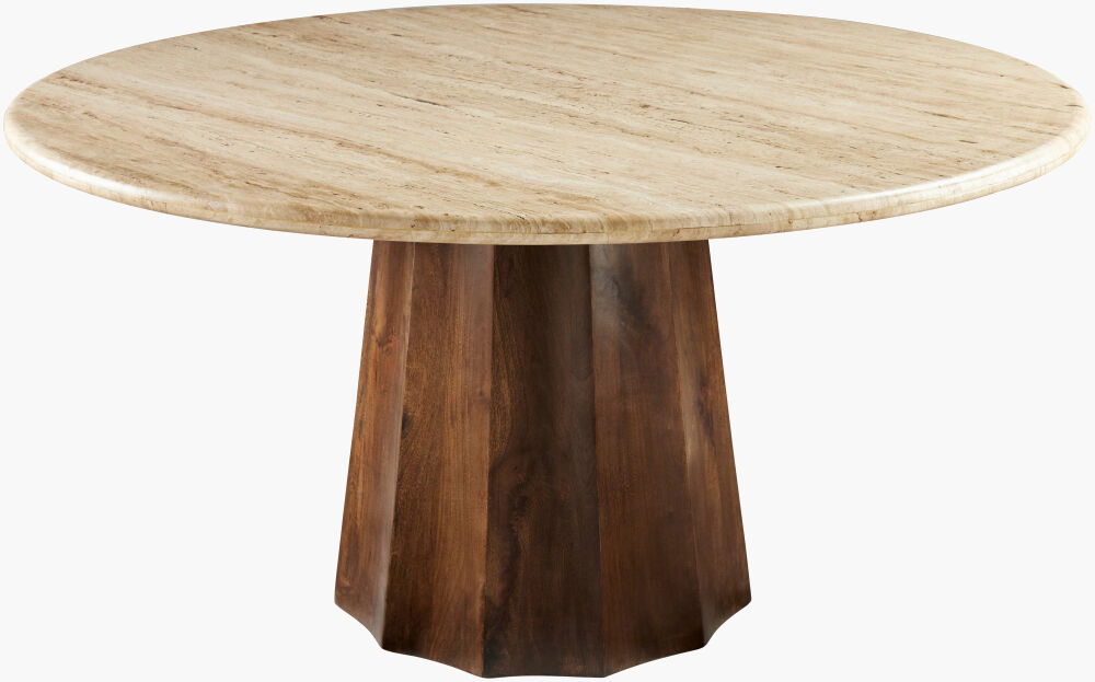 Linus Dining Table, by Surya, 60" width x 30" height