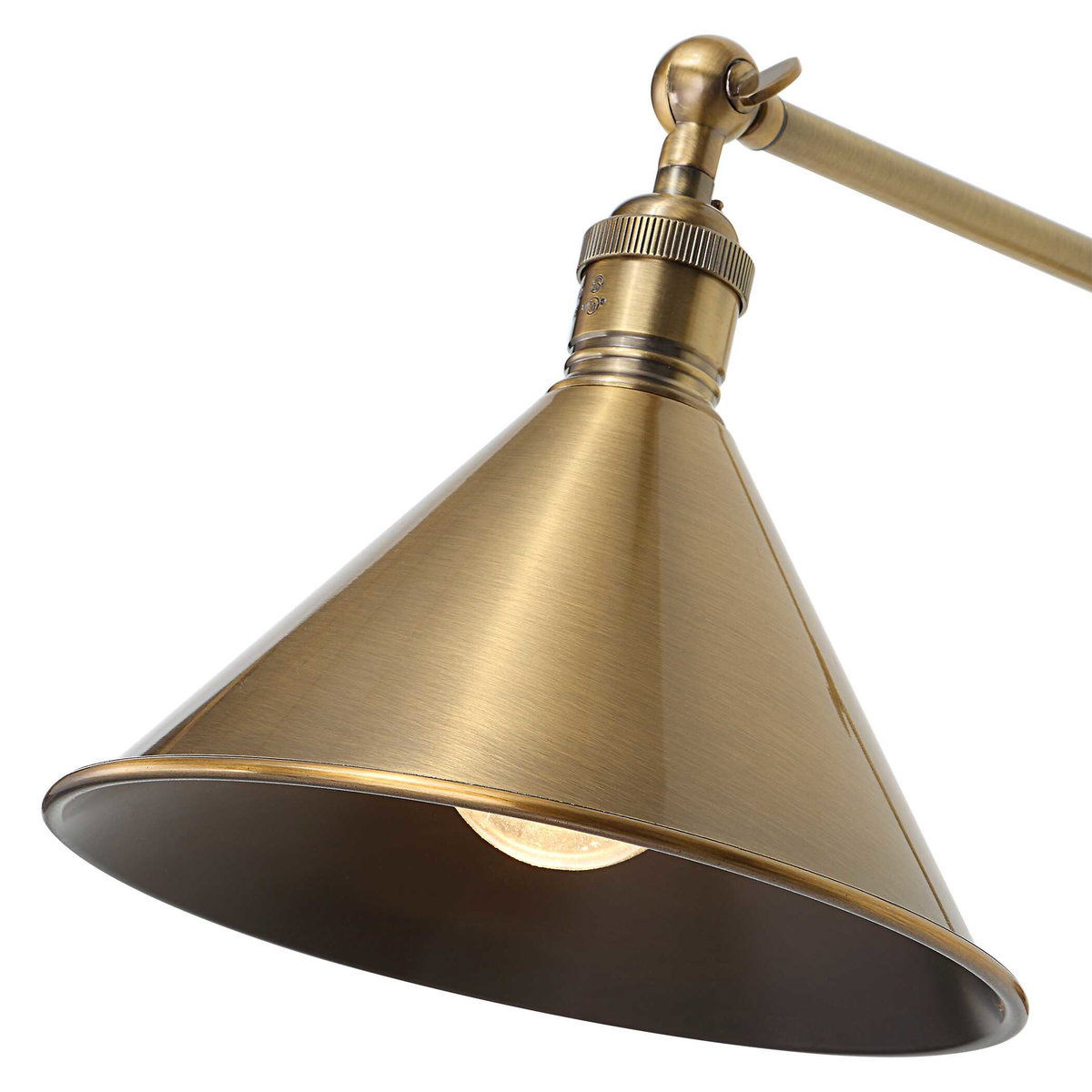 Exeter 1 Light Adjustable Sconce, Ceiling Light by Uttermost, 8" width x 28" height x 24.87" depth View 6