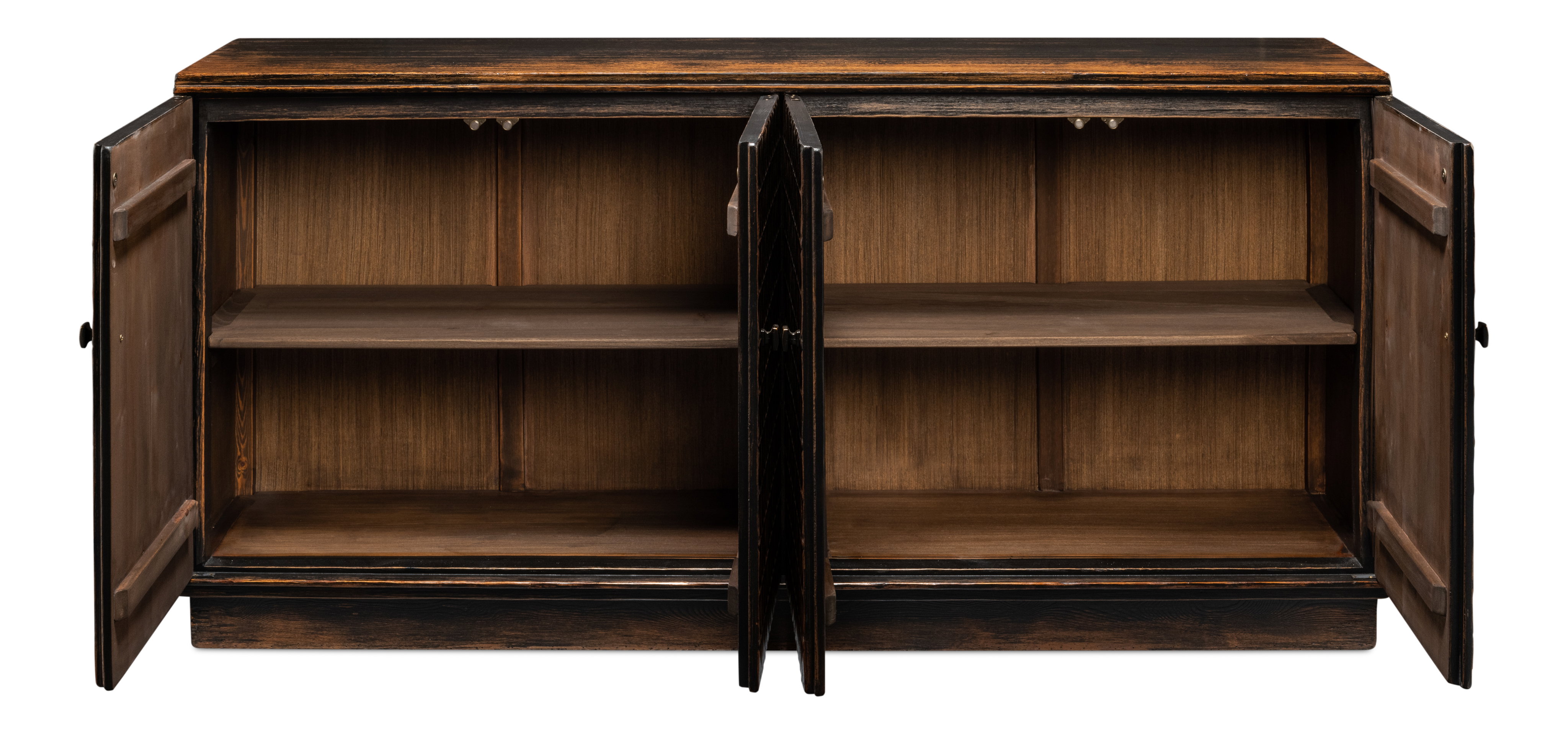 Scrubboard Front Sideboard, Ebony, Cabinets & Sideboard by Sarreid, 71" length x 17" width x 34" height View 11