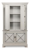 *Painted Directoire Style Cupboard, Shelving & Bookcase by Sarreid, 54" length x 17" width x 89" height thumbnail 12