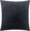 Cotton Velvet Stripes Accent Pillow, Decorative Pillow by Surya, 20" length x 20" width thumbnail