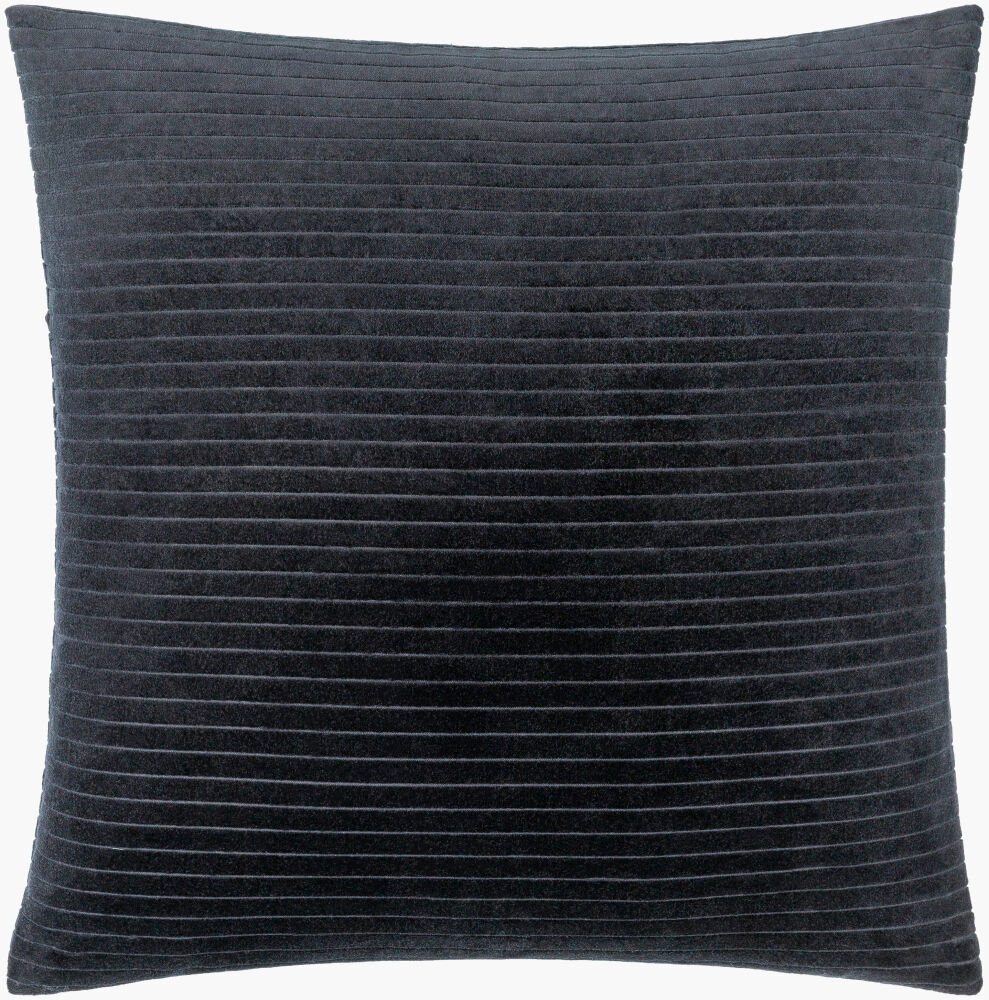Cotton Velvet Stripes Accent Pillow, Decorative Pillow by Surya, 20" length x 20" width