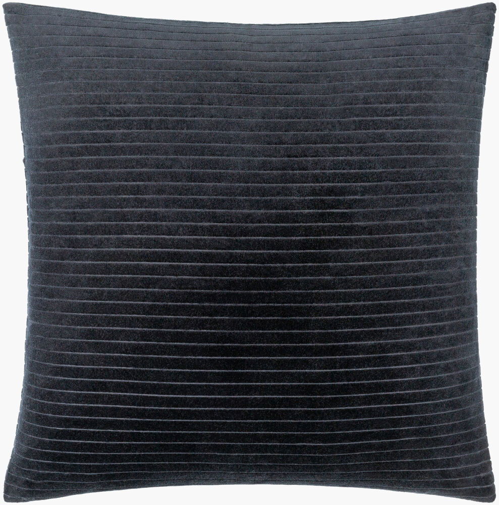 Cotton Velvet Stripes Accent Pillow Poly large image 