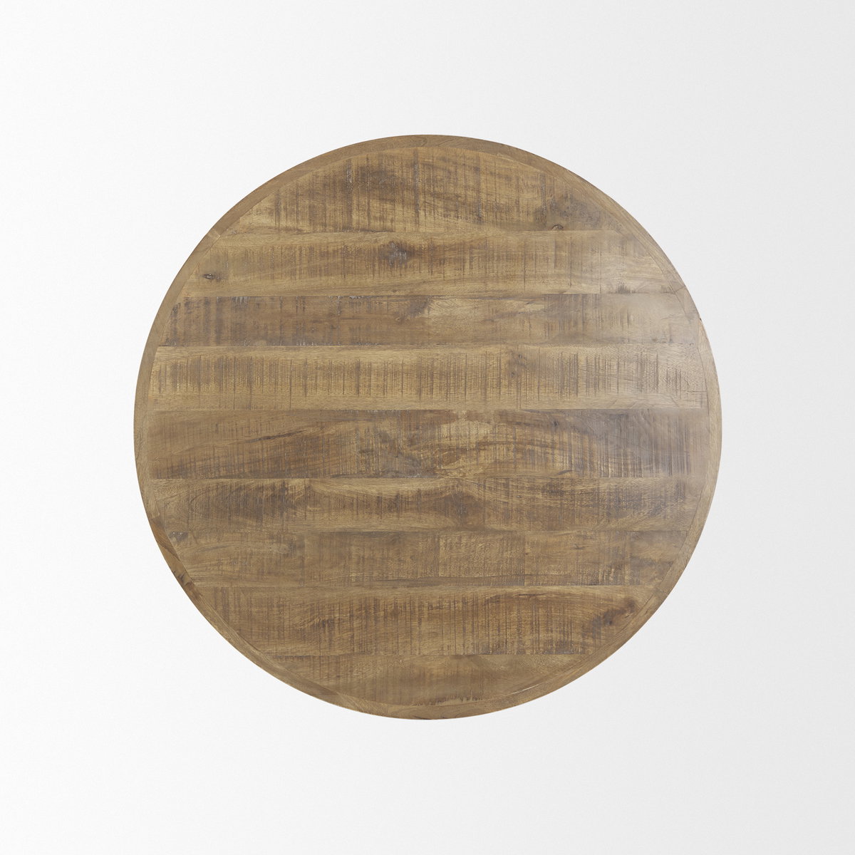 Rosie   Round Medium Brown Wood Coffee Table, by Mercana, 36" length x 36" width x 16" height View 6