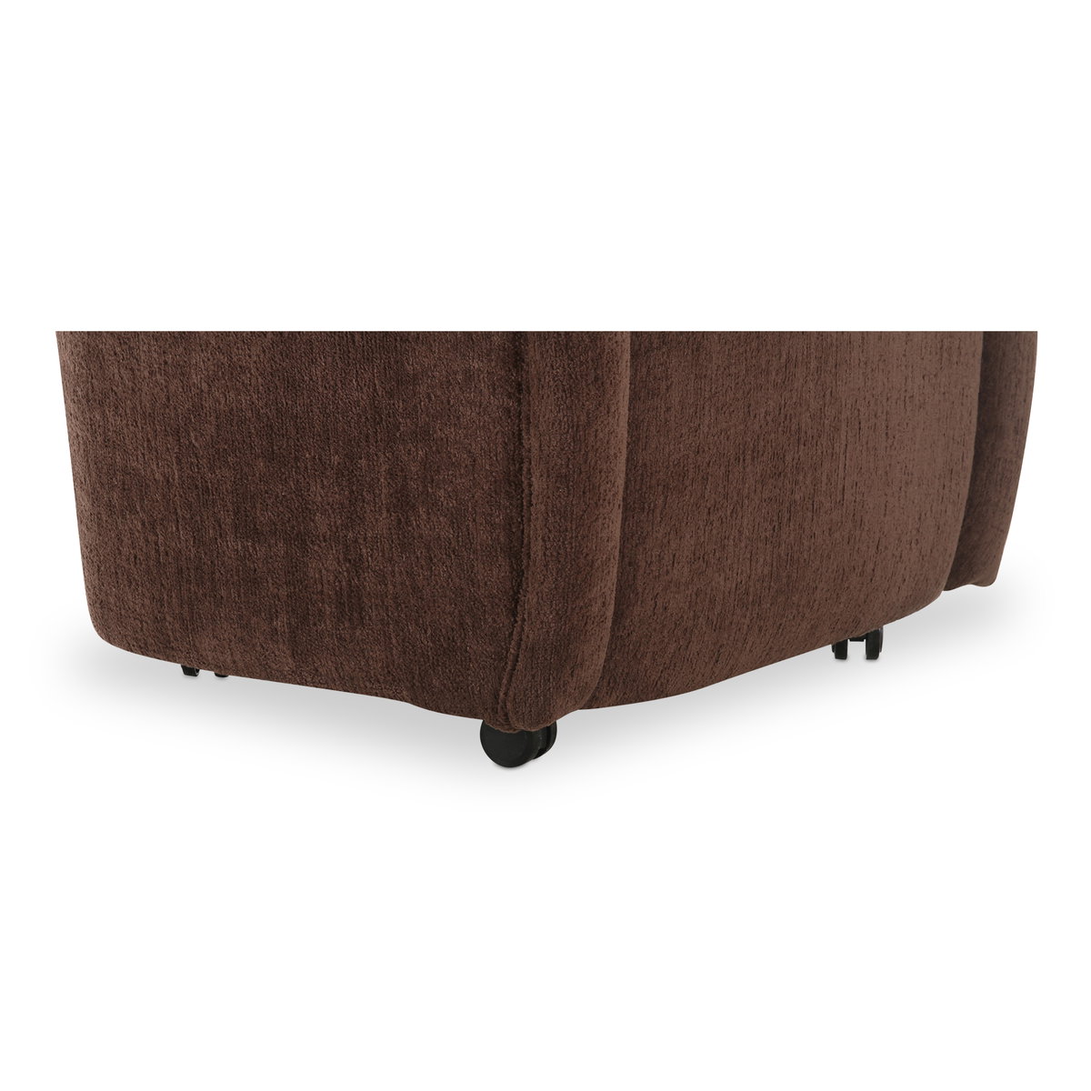 Drava Rolling Dining Chair Dark Brown, by Moe's Home, 26" width x 32.5" height x 26" depth View 7