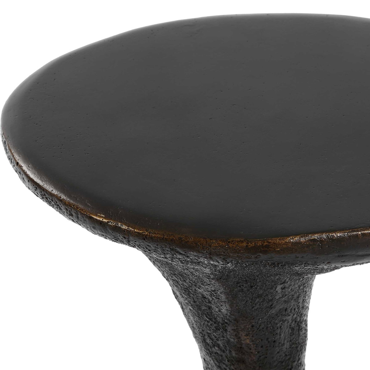 Milan Outdoor Dark Bronze Drink Table, Outdoor Table by Uttermost, 11.75" width x 1'10" height x 10.75" depth View 6