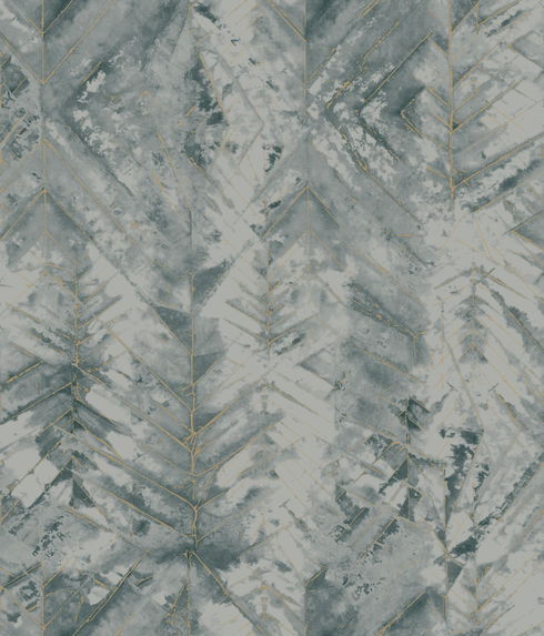 Textural Impremere Blue & Green Metallic Wallpaper