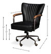 Parker Office Chair, Onyx Black, Seating by Sarreid, 25" length x 28" width x 38" height thumbnail 15