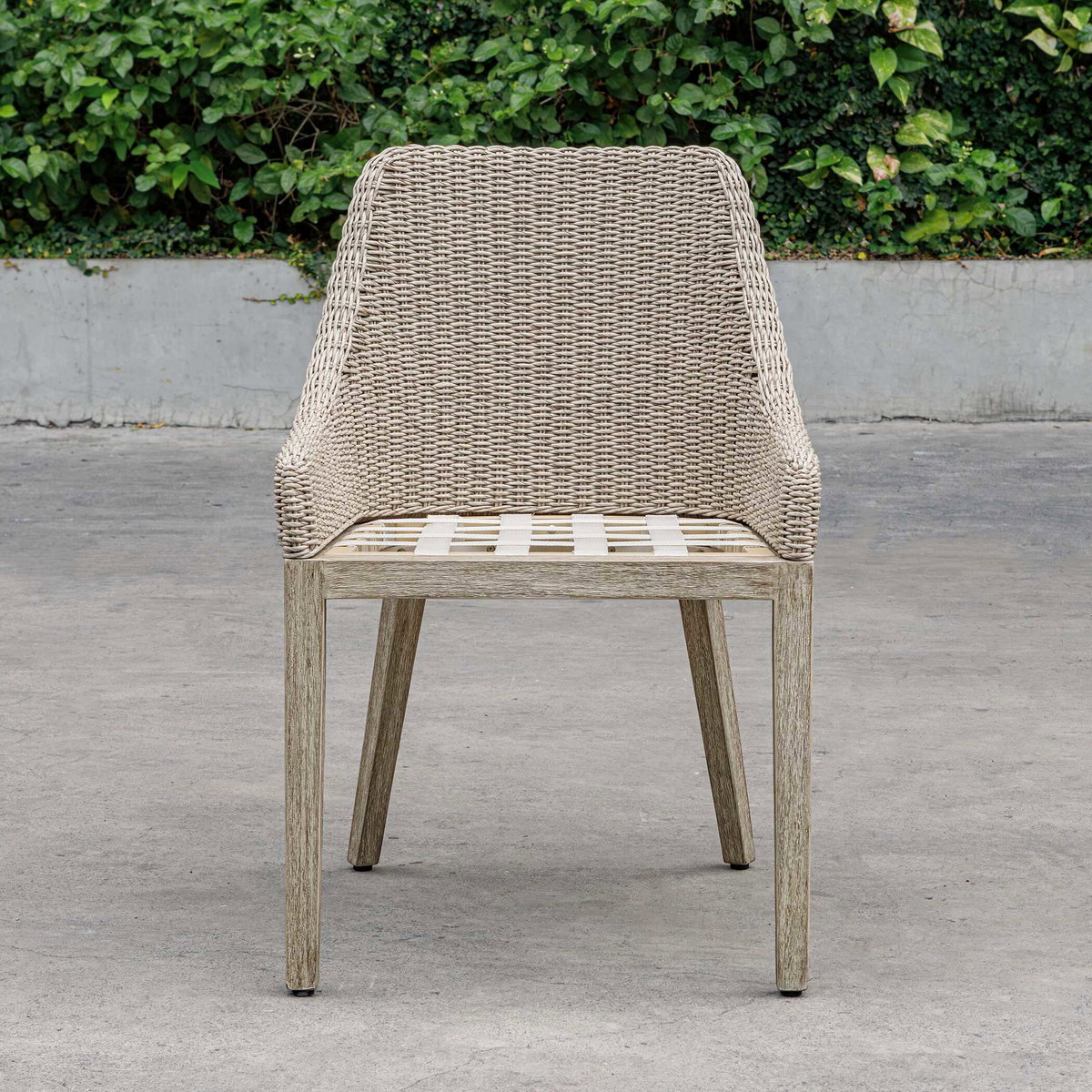 Paloma Outdoor Wicker Dining Chair, Outdoor Chair by Uttermost, 1'9.2" width x 2'8.2" height x 2'0.4" depth View 5