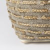 Binita    Gray/Brown Hemp Wool and Cotton Pouf thumbnail 9
