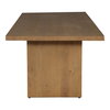 Koshi Dining Table Sandblasted Amber Oak, by Moe's Home, 96" width x 30" height x 40" depth thumbnail 3