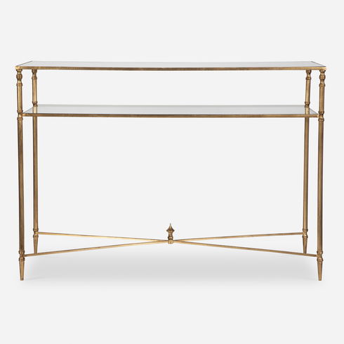 Henzler Mirrored Glass Console Table