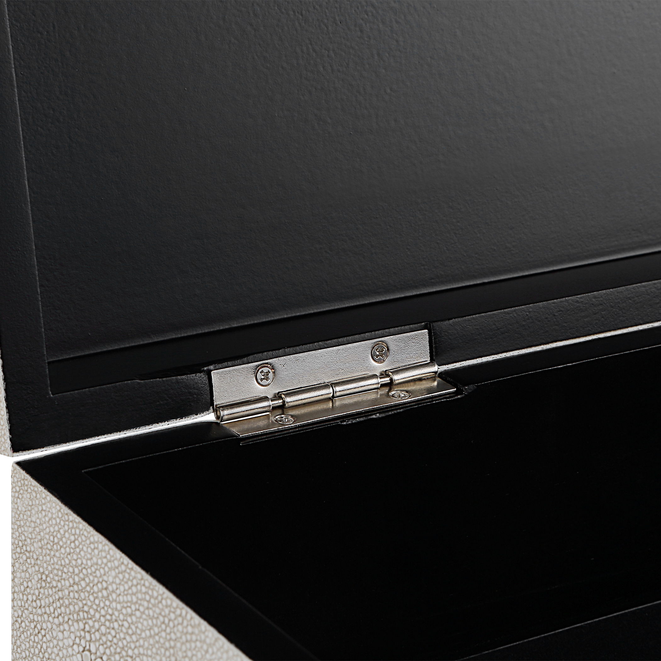 Lalique White Shagreen Box, Decorative by Uttermost, 12.87" width x 4.5" height x 9" depth View 8