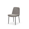 Eve Curved Back Dining Side Chair | Gray Fabric with Black Metal, Dining Chair by Mercana, 24.5" length x 19.5" width x 33.5" height thumbnail 1